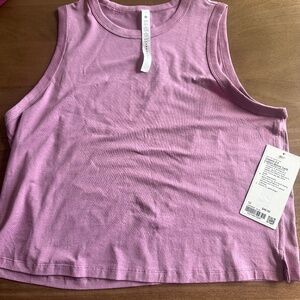 Lululemon light purple classic fit cotton blend tank